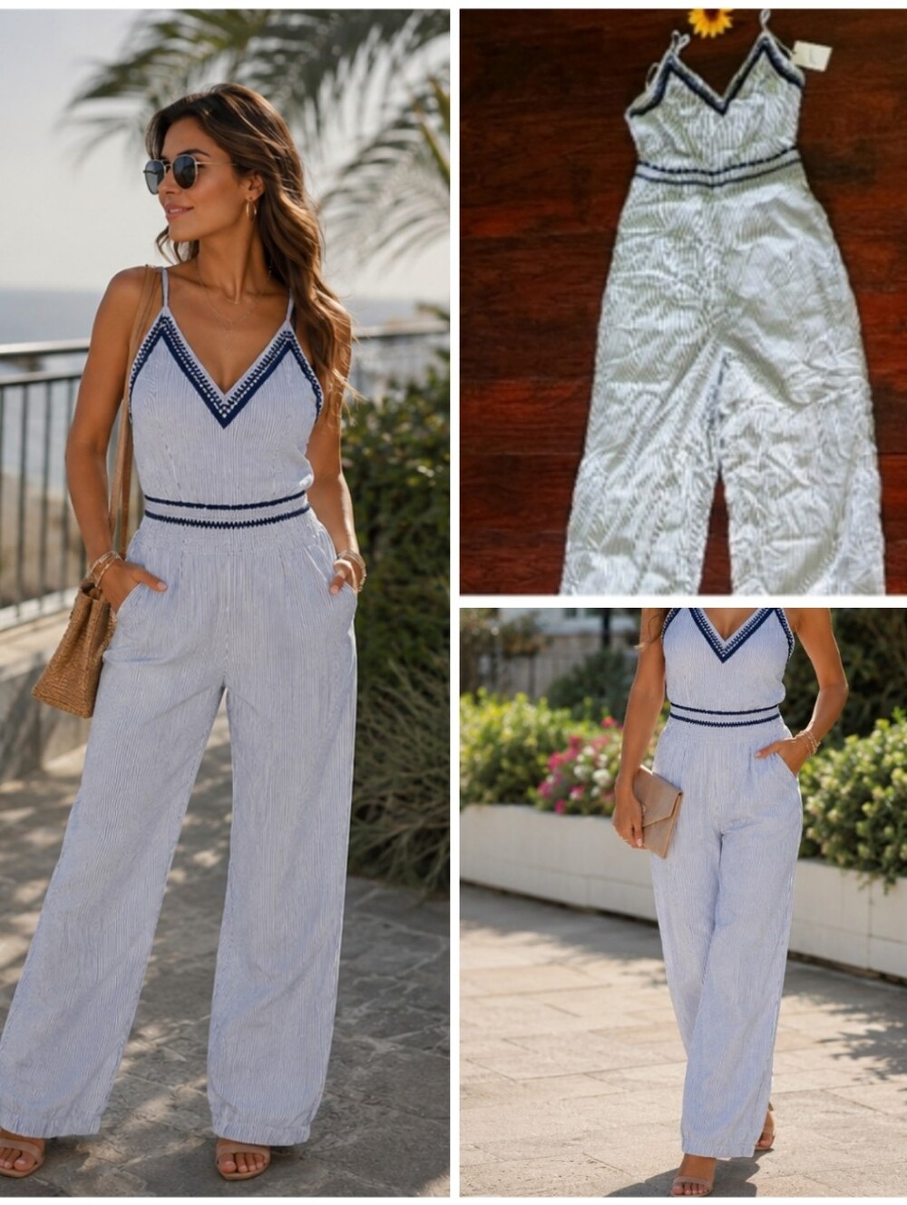 Jopna Women's Striped Jumpsuit 🩵NEW !
